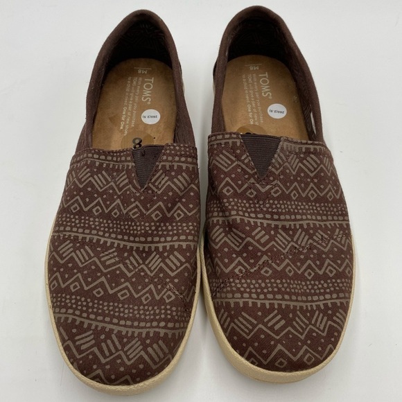 Toms Men's Aztec Print Classic Canvas Slip-On Shoes Size 8 - Picture 2 of 10